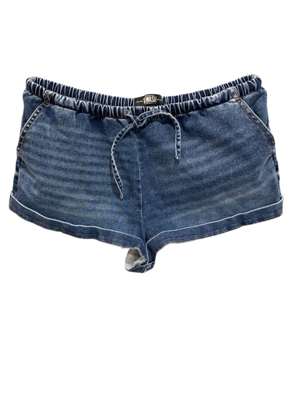 Size Large Rewash‎ Brand Womens Denim Pull On Shorts Elastic Drawstring